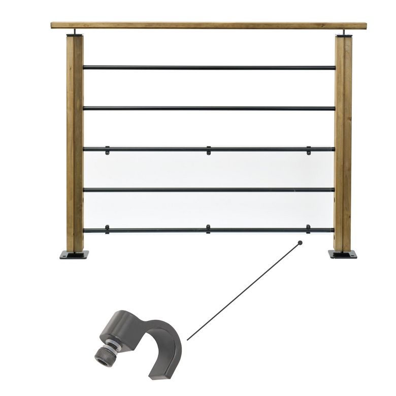 Supports pour panneau soubassement P/MOKA fonte alu noir (6 pièces) Main Image