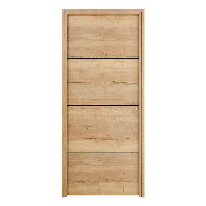 Bloc-porte ROXIE fin de chantier inserts noir | Lapeyre