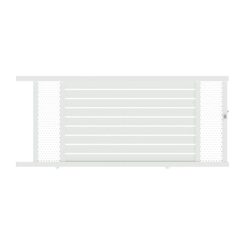 Portail coulissant Aluminium Catane décor moucharabieh