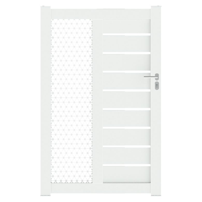 Portillon aluminium Catane décor moucharabieh