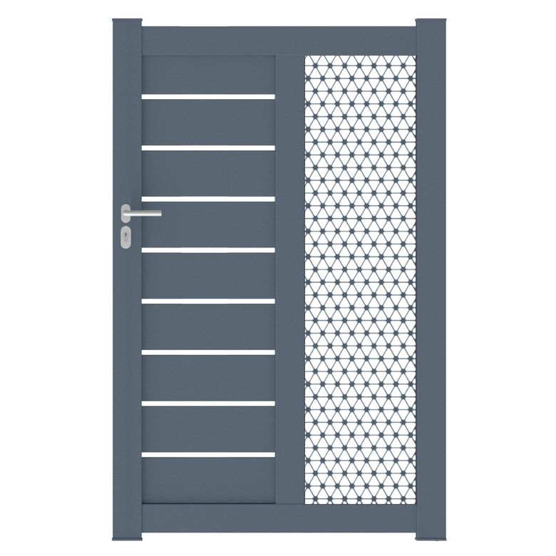 Portillon aluminium Catane décor moucharabieh