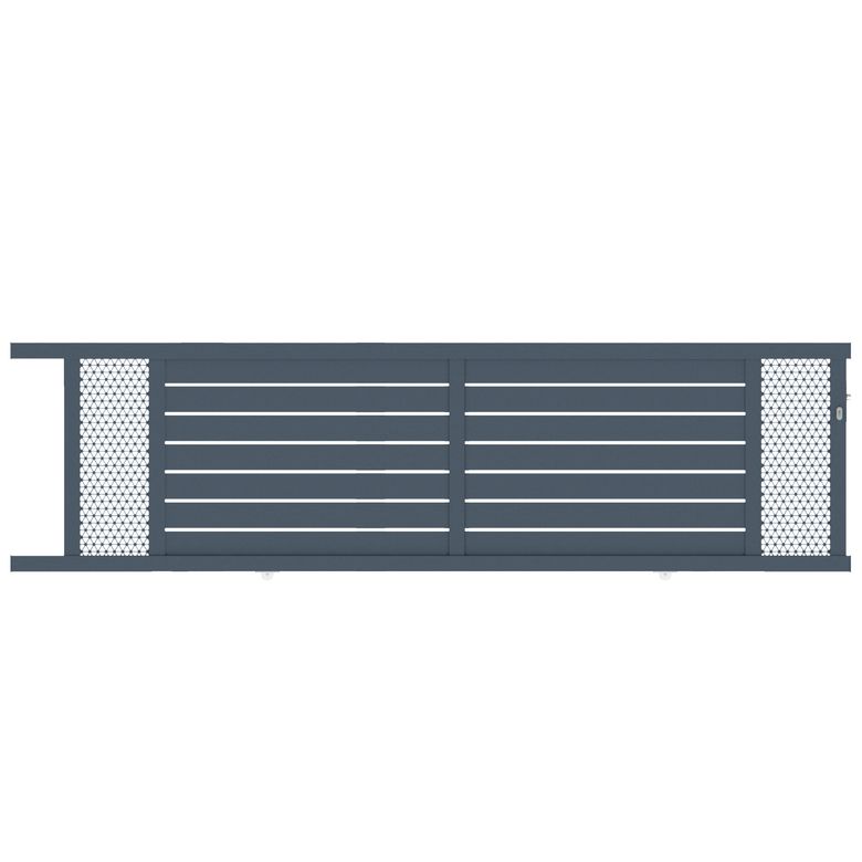 Portail coulissant Aluminium Catane décor moucharabieh