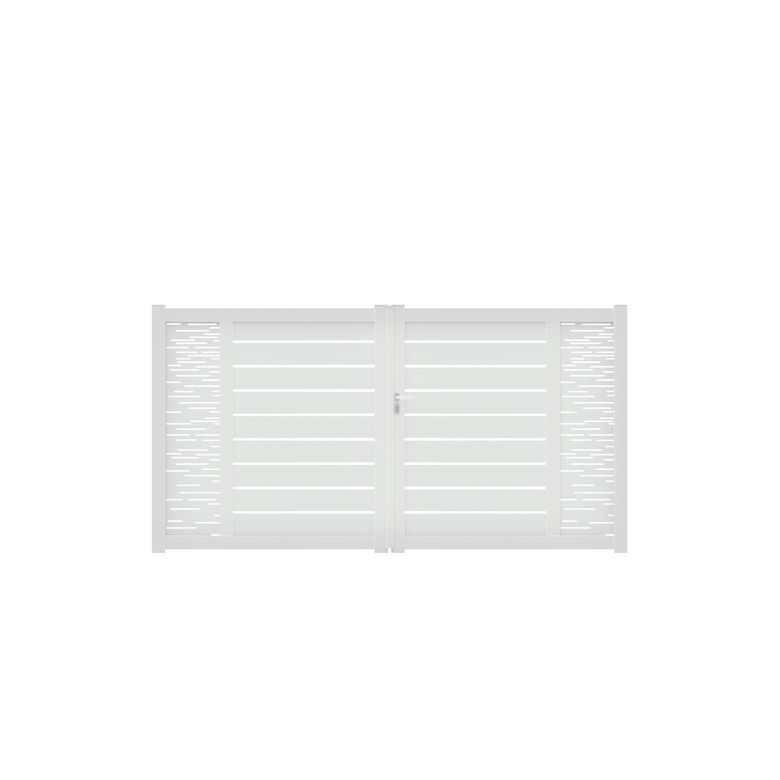 Portail battant Aluminium Catane ligne horizontale