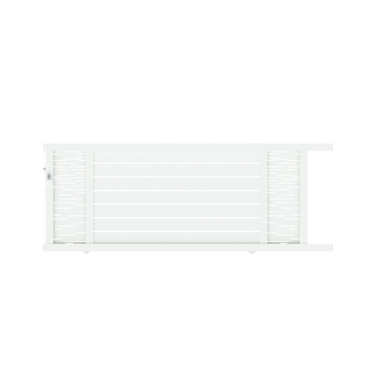Portail coul CATANE ligne horizontale alu H.131 x l.300 blanc RAL 9016 FB D Main Image