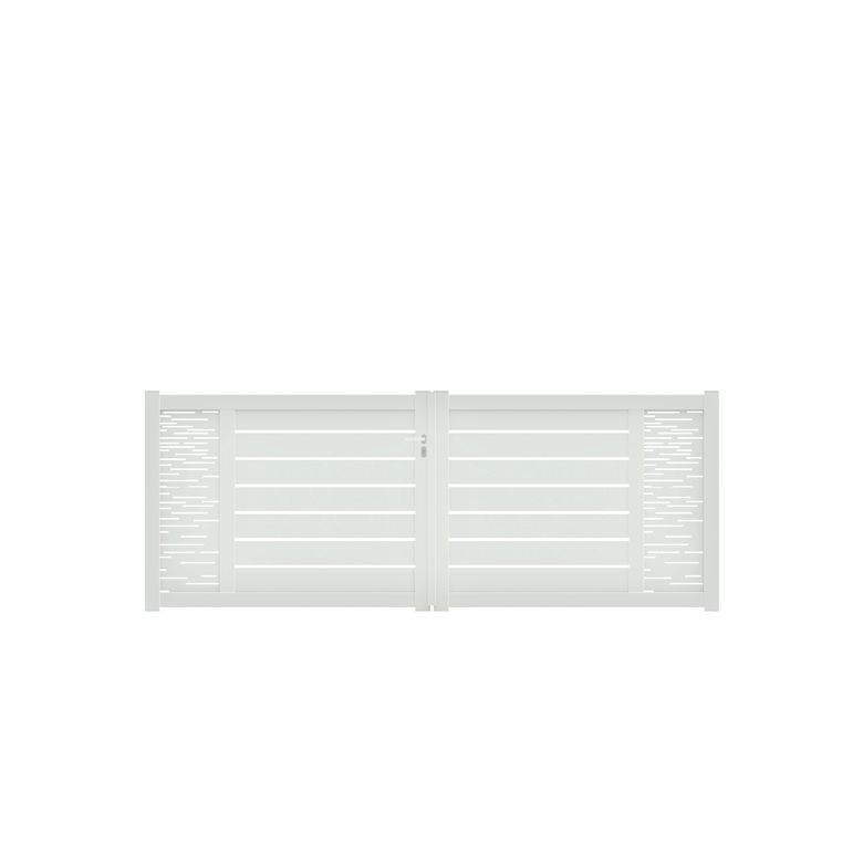 Portail battant Aluminium Catane ligne horizontale