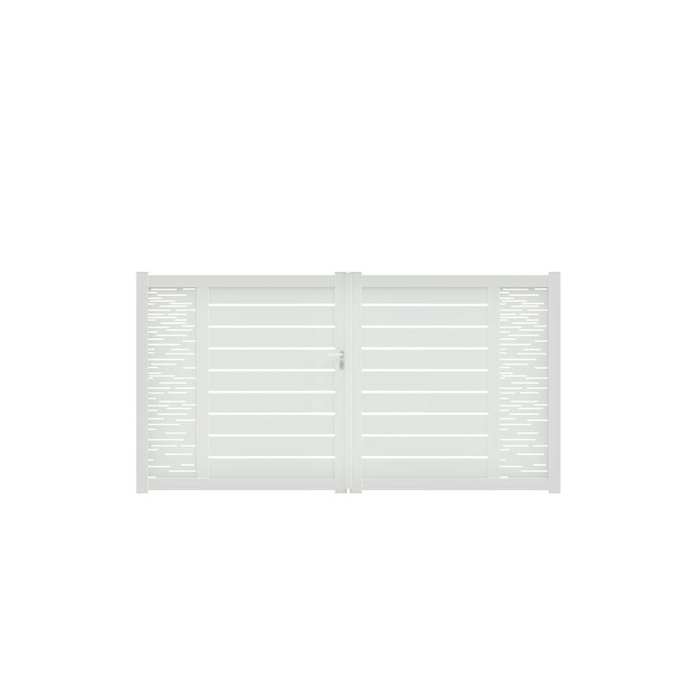 Portail battant Aluminium Catane ligne horizontale