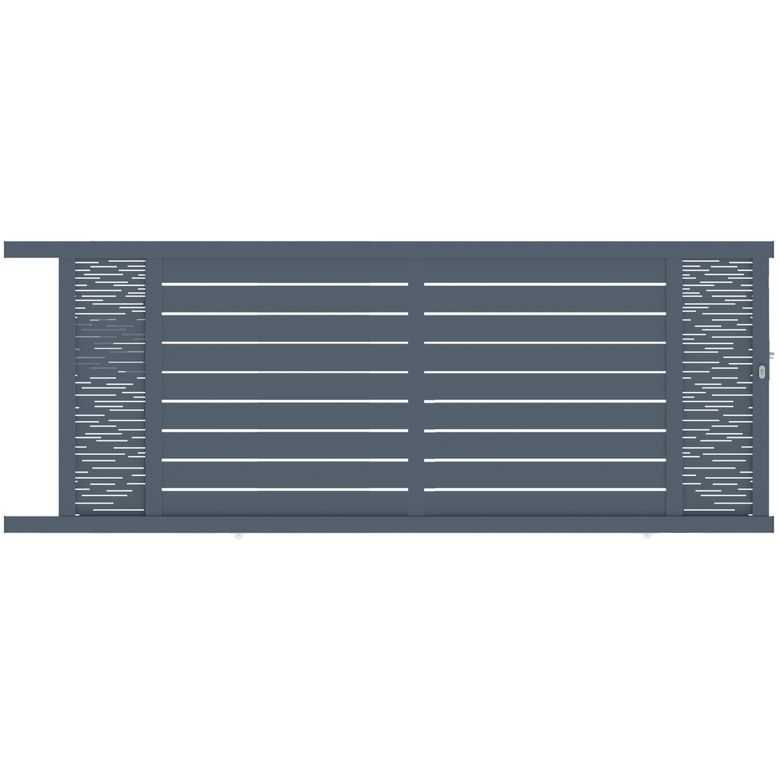 Portail coulissant Aluminium Catane ligne horizontale