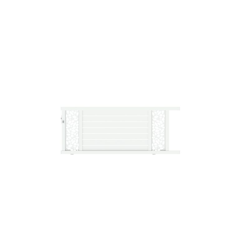 Portail coul CATANE galet alu H.131 x l.300 blanc RAL 9016 FB D Main Image