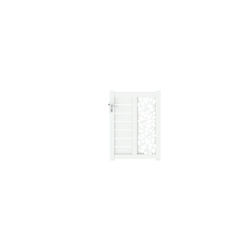 Portillon CATANE galet aluminium H.136 x l.100 blanc RAL 9016 brillant D Main Image