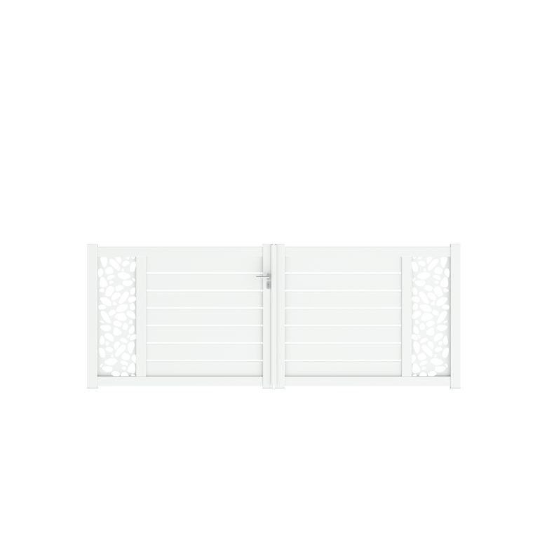 Portail battant Aluminium Catane galet