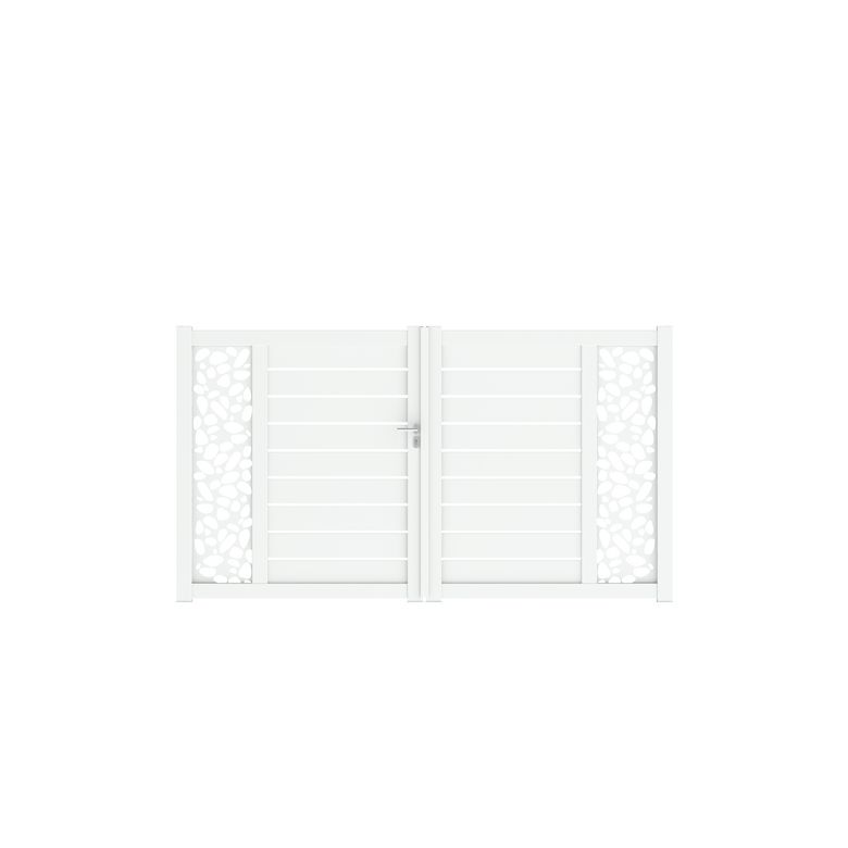 Portail battant Aluminium Catane galet