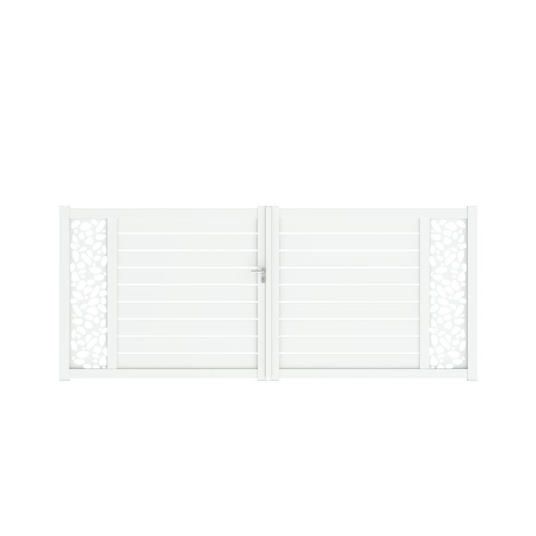 Portail battant Aluminium Catane galet