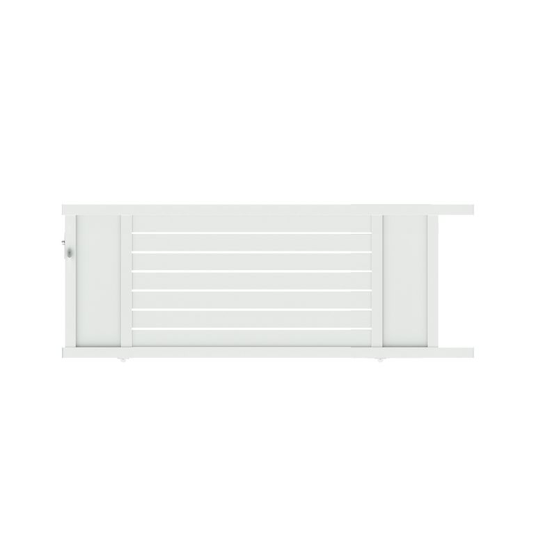 Portail coulissant CATANE alu H.131 x l.300 blanc neige RAL 9016 brillant D Main Image