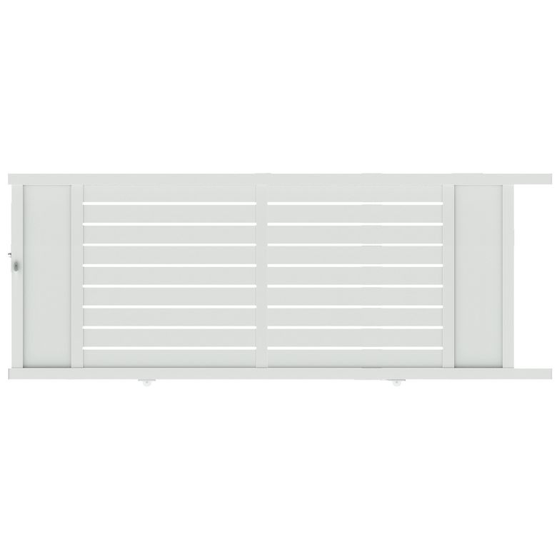 Portail coulissant CATANE alu H.164 x l.400 blanc neige RAL 9016 brillant D Main Image