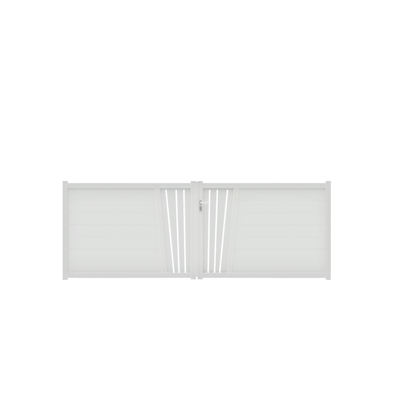 Portail battant Aluminium Pise décor soleil