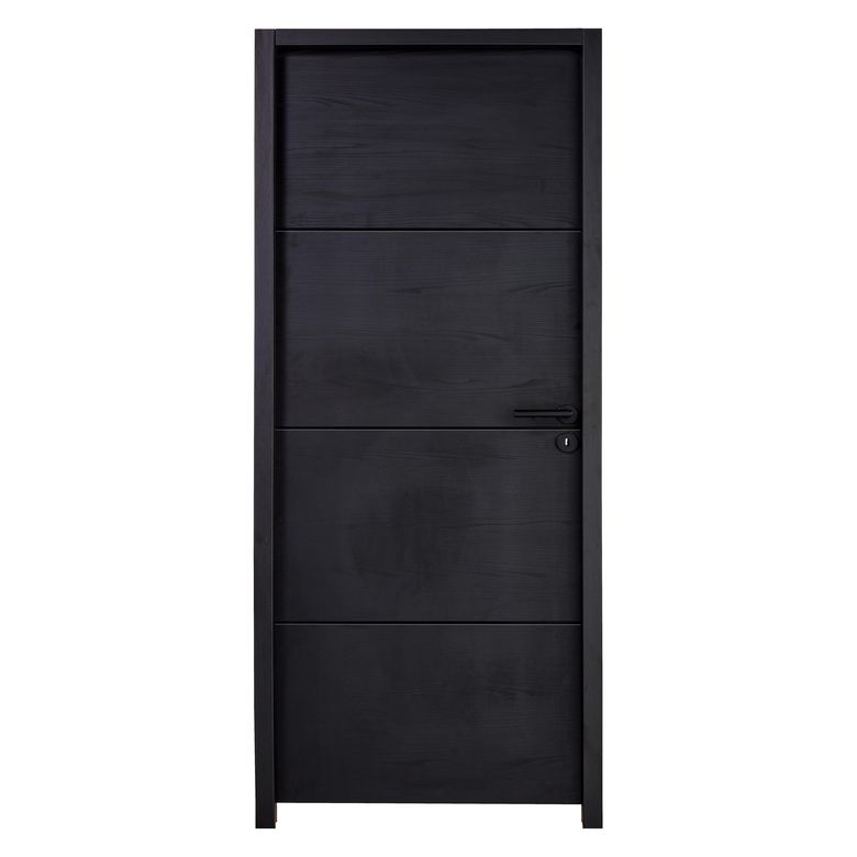 Bloc-porte ROXIE acoustique inserts noir | Lapeyre