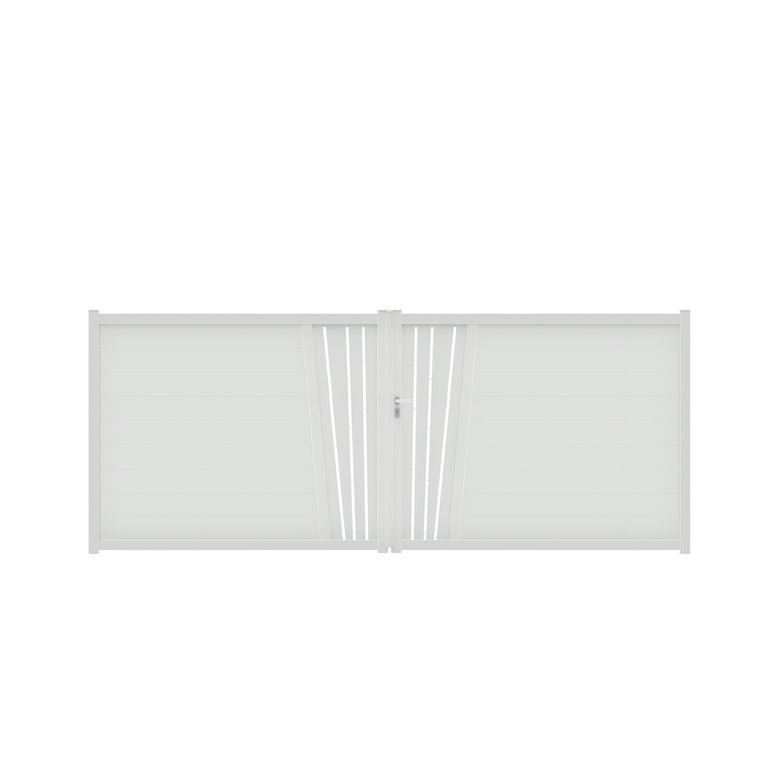 Portail battant Aluminium Pise décor soleil