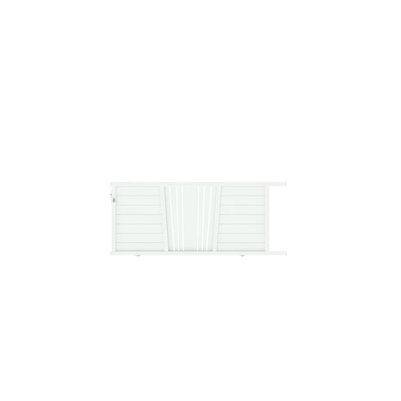Portail coulissant PISE soleil alu H.123 x l.300 blanc RAL 9016 brillant Main Image