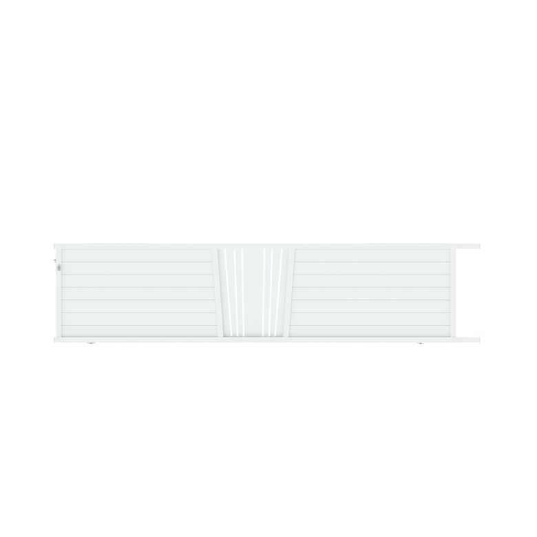 Portail coulissant Aluminium Pise décor soleil