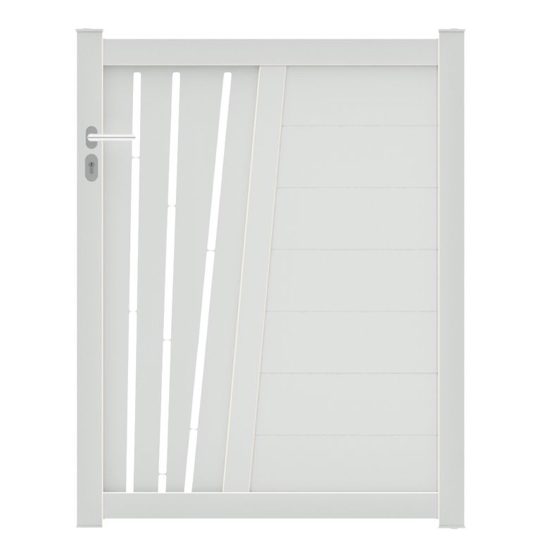 Portillon aluminium Pise décor soleil