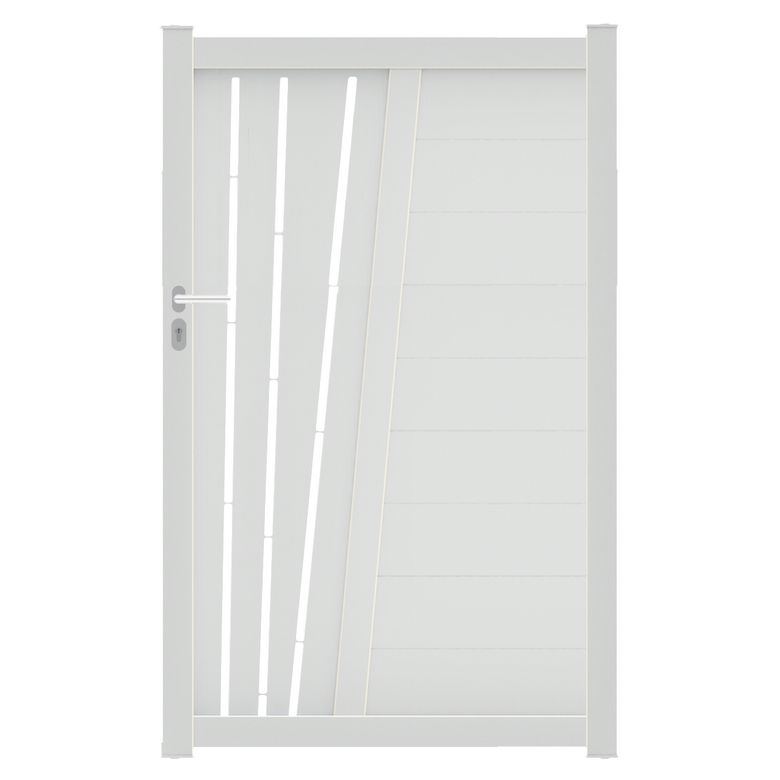 Portillon aluminium Pise décor soleil