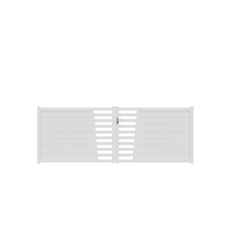 Portail battant Aluminium Pise avec barreaux
