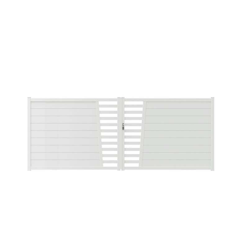 Portail battant Aluminium Pise avec barreaux