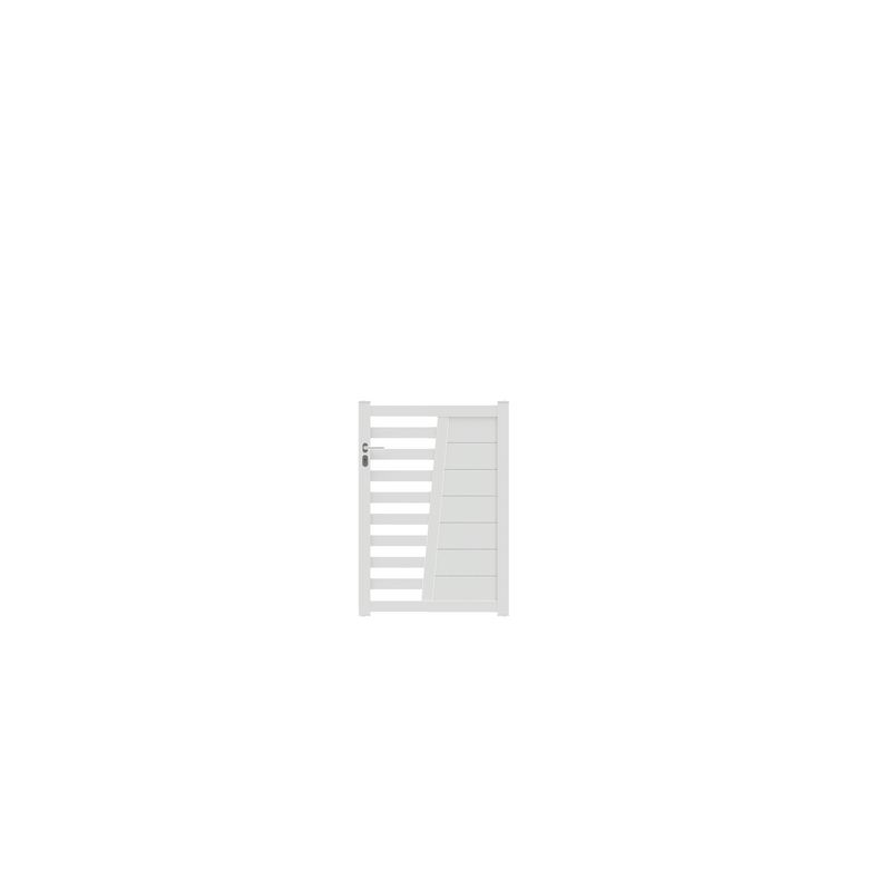 Portillon PISE barreau aluminium  H.129 x l.100 blanc neige RAL 9016 brillant Main Image