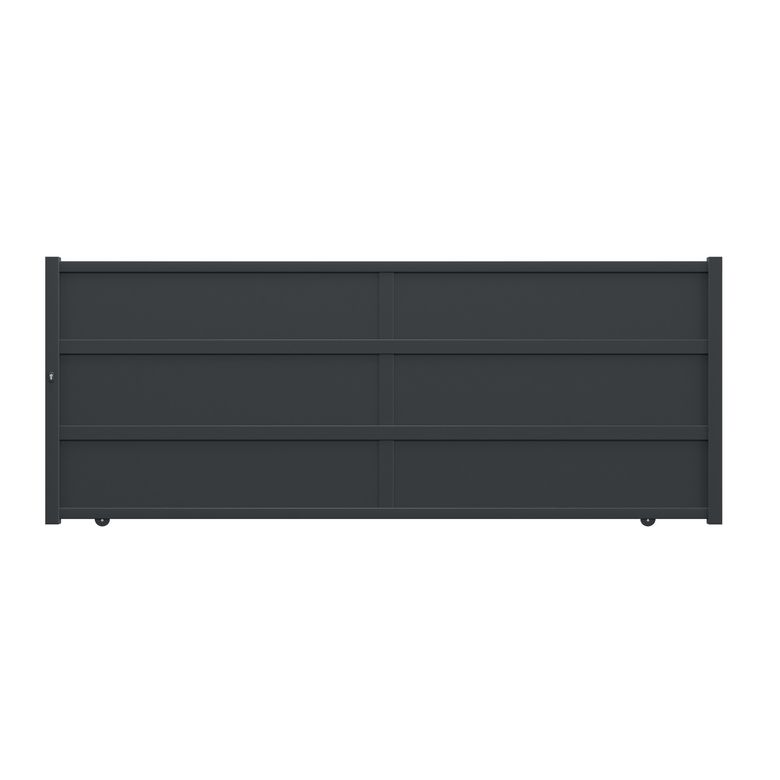Portail coulissant ENNA aluminium H.160 x l.425 gris anthracite RAL 7016 Main Image