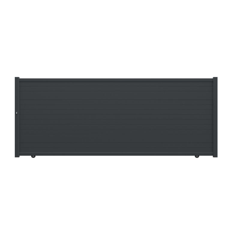 Portail coulissant VINH aluminium H.166 x l.425 gris anthracite RAL 7016 Main Image