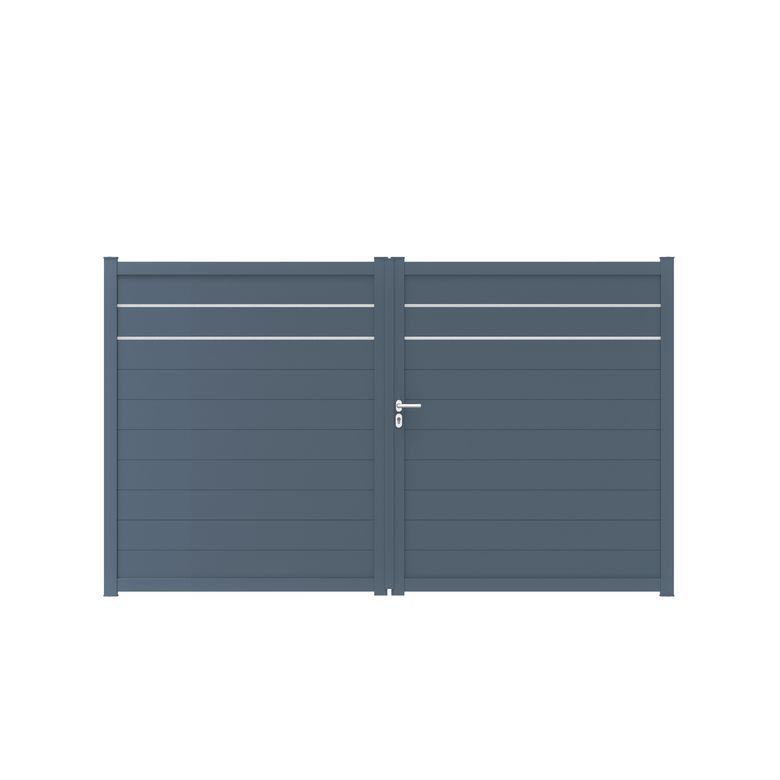 Portail battant Aluminium Aoste -Lapeyre