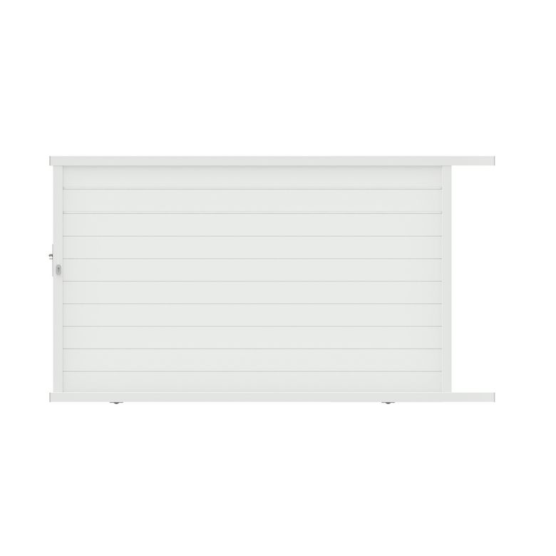 Portail coulissant AOSTE alu H.174 x l.300 blanc RAL 9016 brillant Main Image