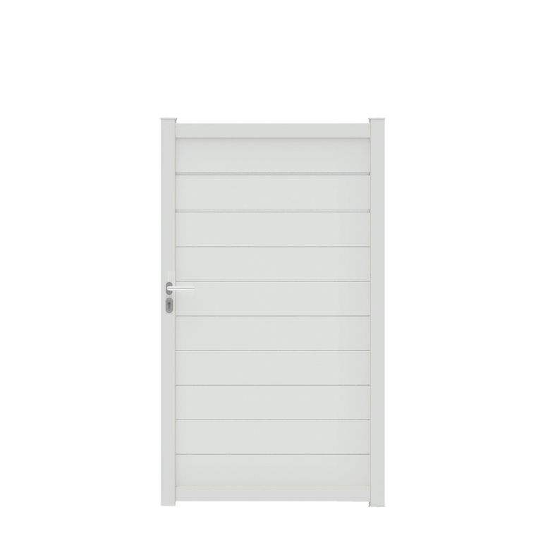 Portillon AOSTE aluminium  H.179 x l.100 blanc neige RAL 9016 brillant Main Image