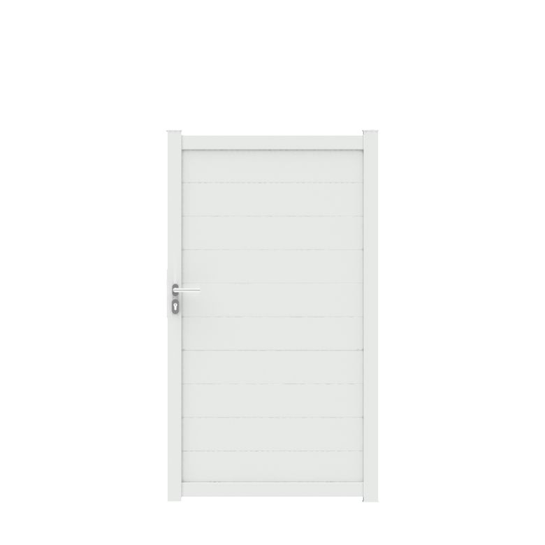 Portillon BARI aluminium  H.177 x l.100 blanc neige RAL 9016 brillant Main Image