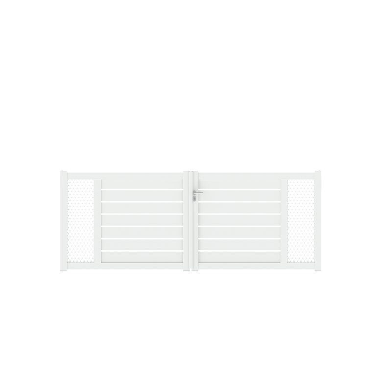 Portail battant Aluminium Catane décor moucharabeih