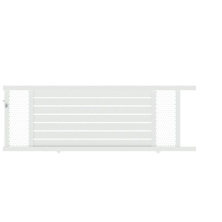 Portail coul CATANE moucharabieh alu H.131 x l.400 blanc neige RAL 9016 FB D Main Image
