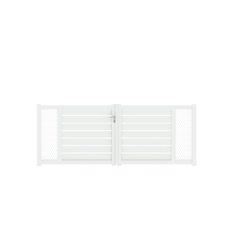 Portail battant Aluminium Catane décor moucharabeih