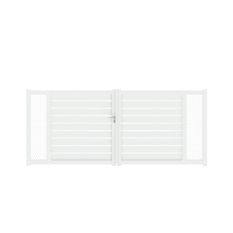 Portail battant Aluminium Catane décor moucharabeih
