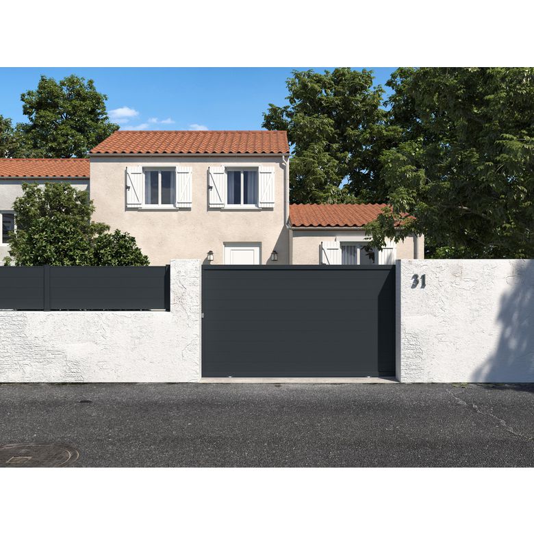 Portail coulissant Aluminium Bari-Lapeyre