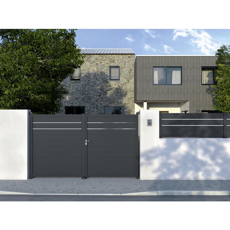 Portail battant Aluminium Aoste -Lapeyre