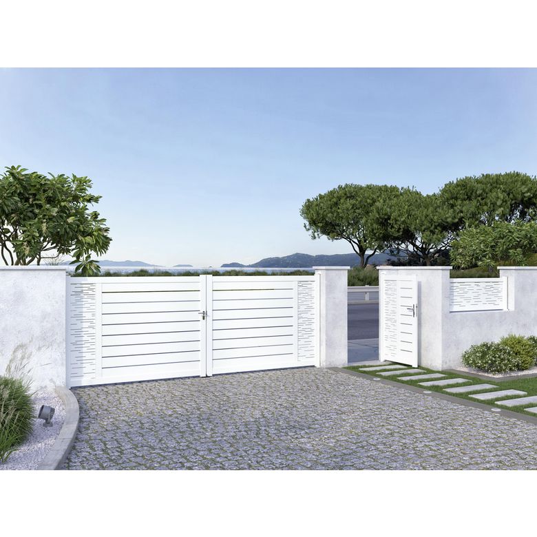 Portail battant Aluminium Catane ligne horizontale-Lapeyre