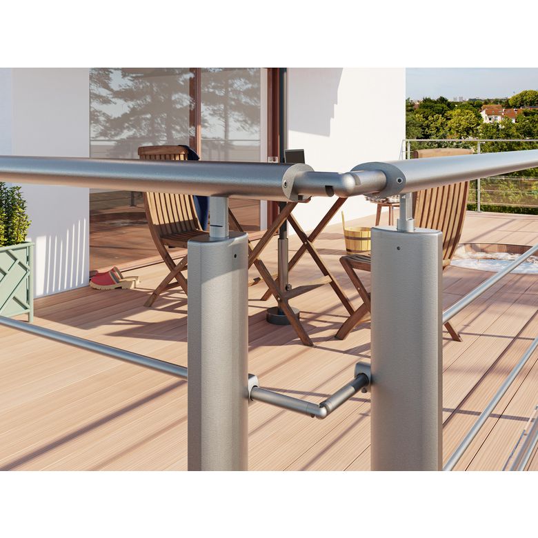 Poteaux fixation à plat pour balustrade PRESTIO-Lapeyre