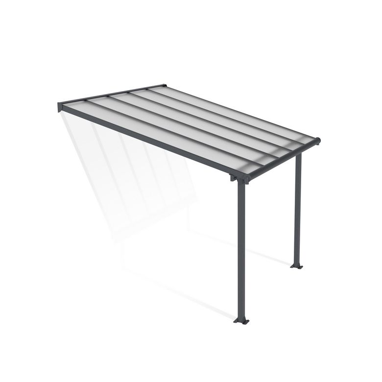 Pergola adossée OLYMPIA aluminium gris H.260 x p.294 x l.307 LDD Main Image