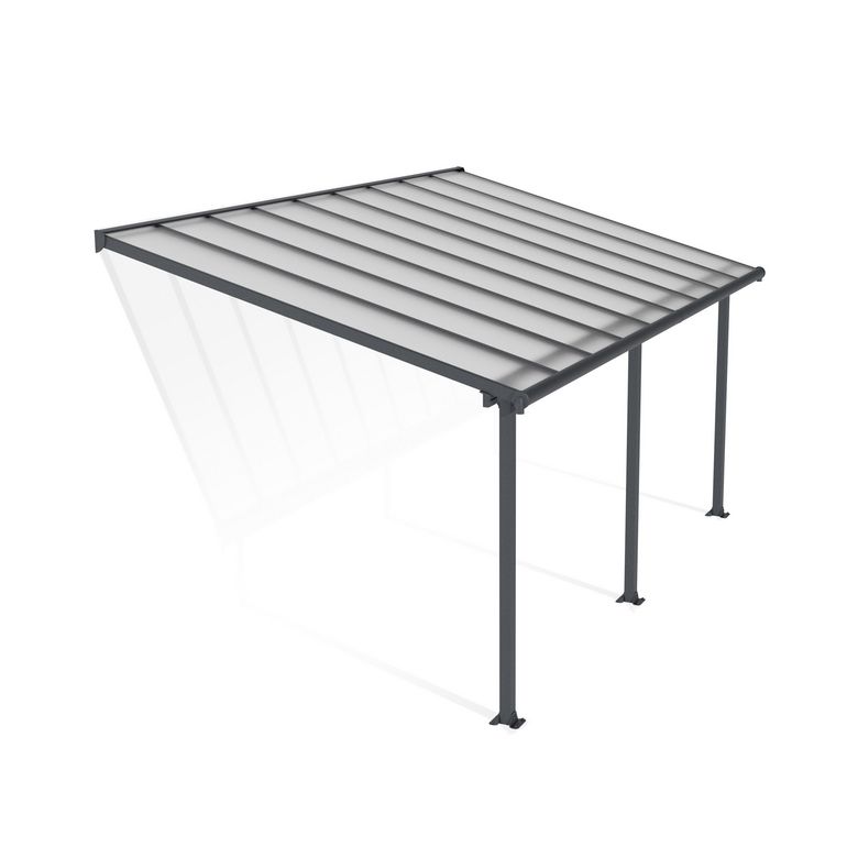 Pergola adossée OLYMPIA aluminium gris H.260 x p.294 x l.546 LDD Main Image