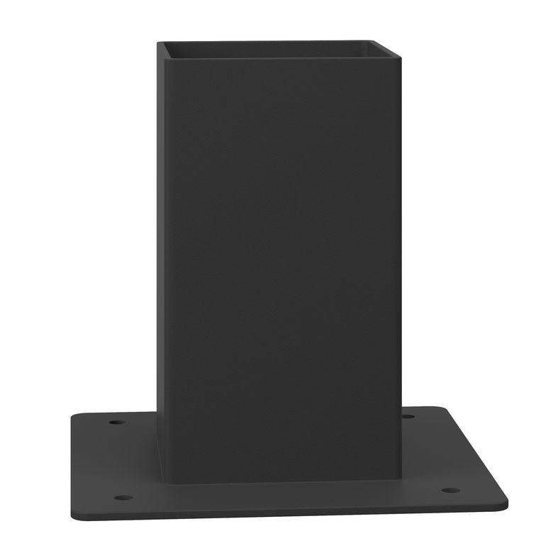 Base pour poteau aluminium 150X150 gris anthracite RAL 7016 Main Image