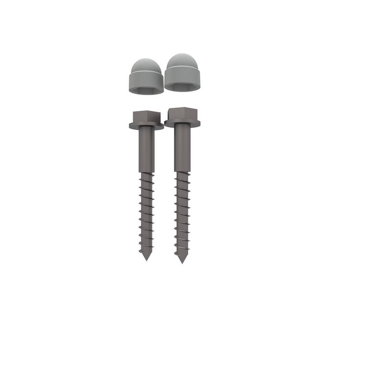 Tirefonds Ø10x80 sol bois, 2 pièces inox A2 + 2 bouchons pour PRESTIO gris clair Main Image