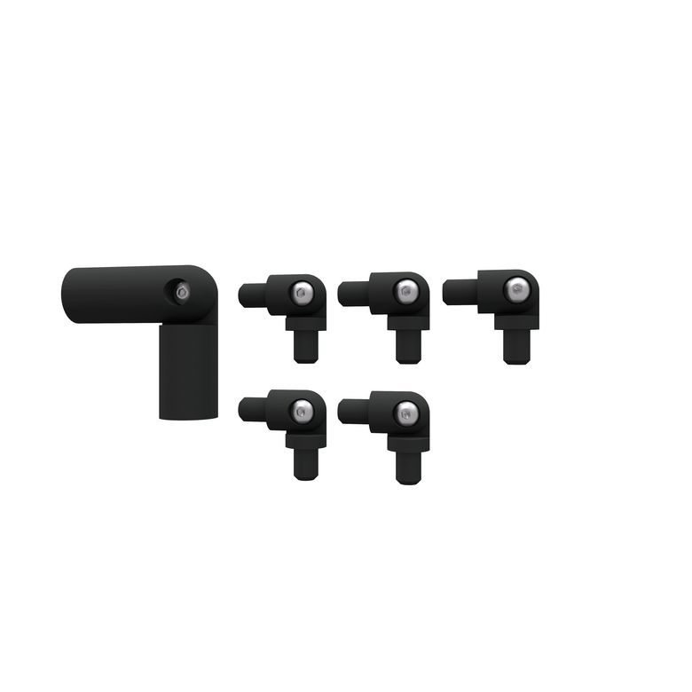 Kit angle main courante (x1) + tube (x5) gris anth. p/PRESTIO gris anth. 7016 Main Image