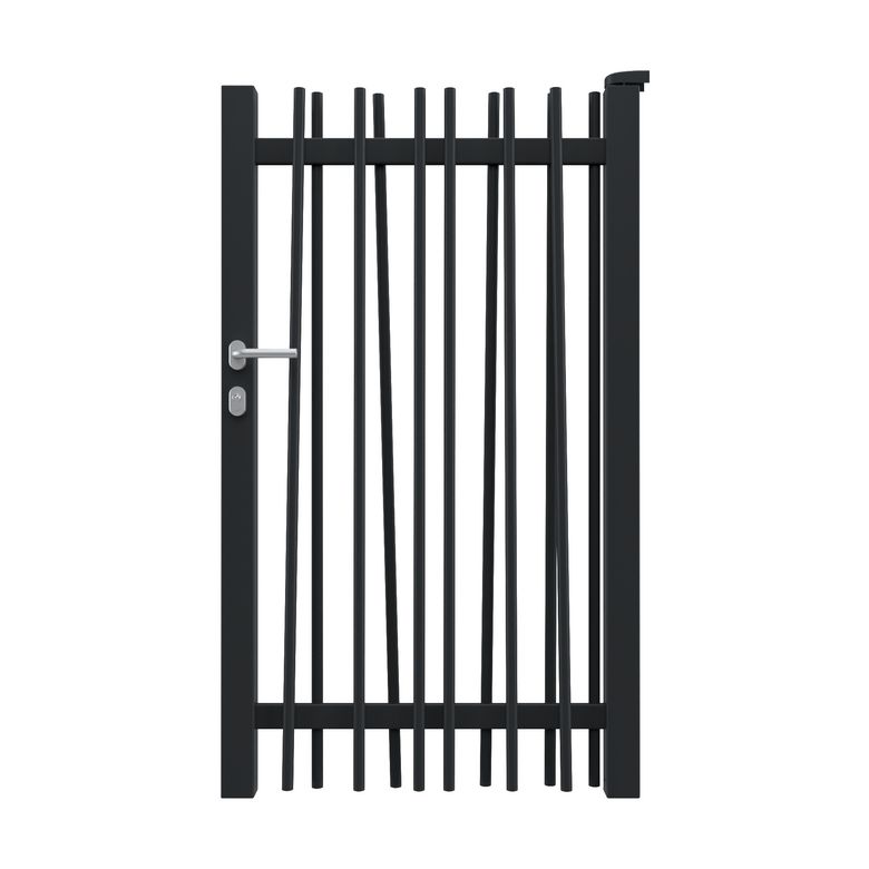 Portillon VAHE aluminium H.160 x l.100 gris anthracite RAL 7016 droite Main Image