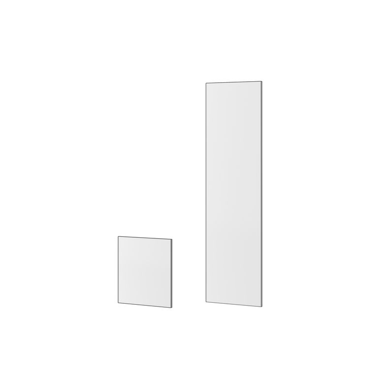 2 vitrages dépolis pour imposte - 289x289mm + 965x289mm Main Image