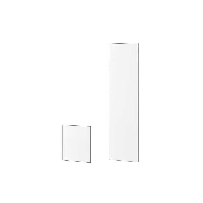 2 vitrages transparents pour imposte - 289x289mm + 965x289mm Main Image